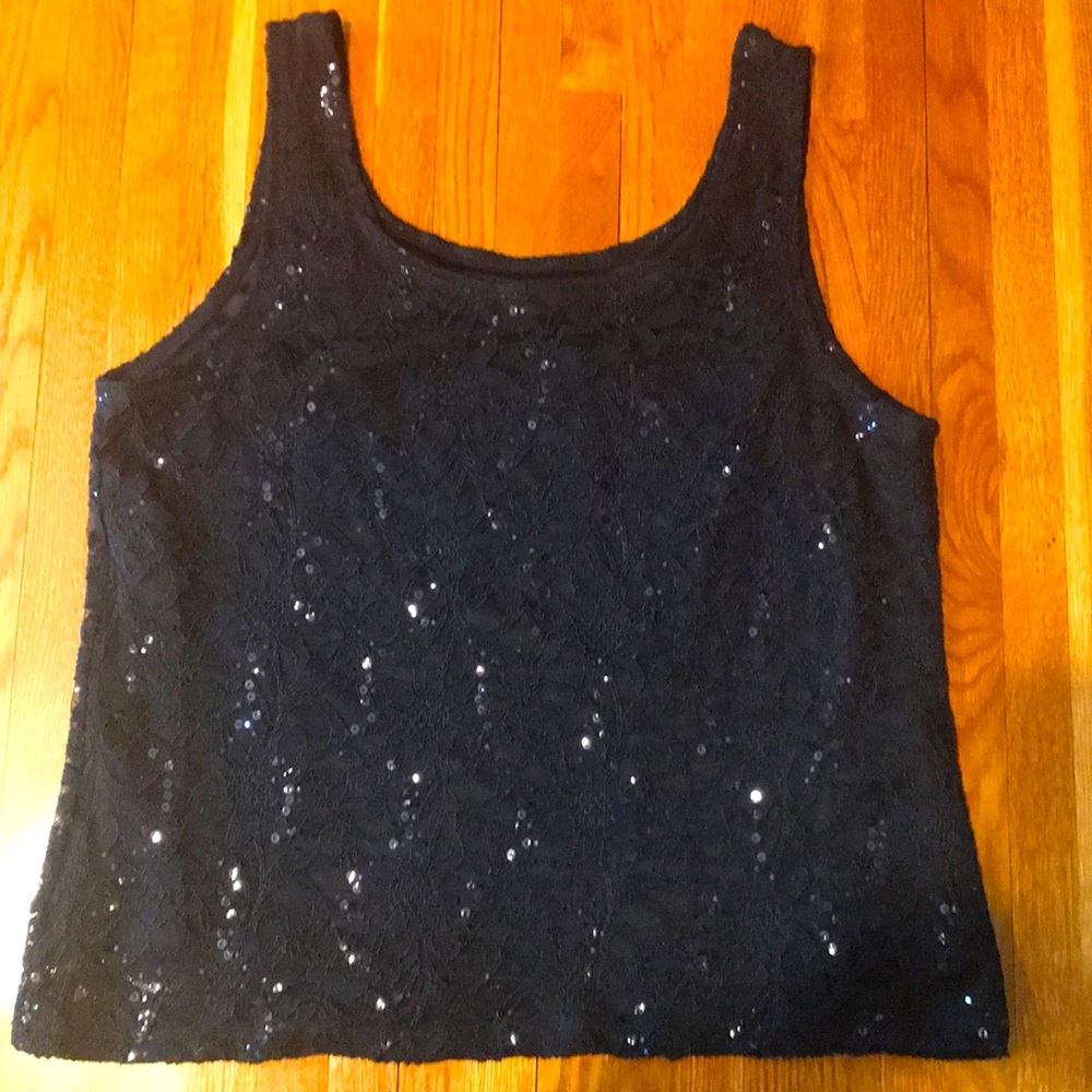 Lace and sequence tank